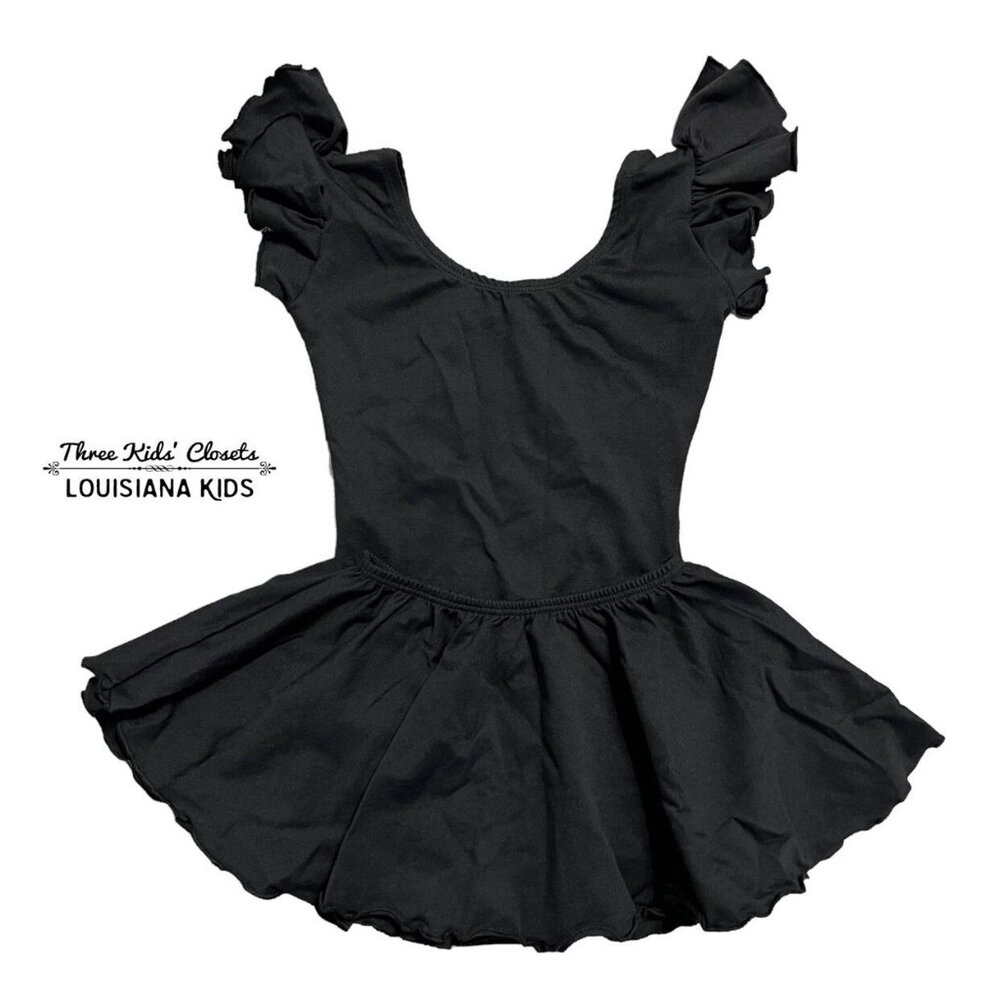 NEW The Leotard Boutique 6/7 Black Ruffle Leo & Dance Skirt